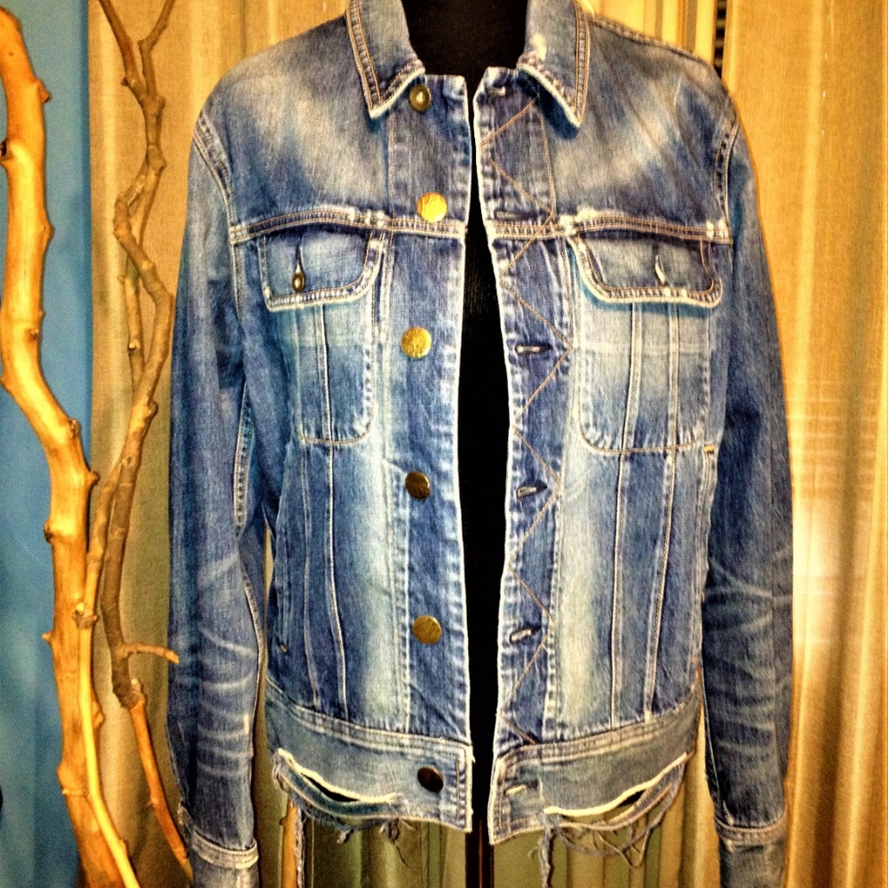 1 OF A KIND RAG & BONE DISTRESSED JEAN JACKET MENS